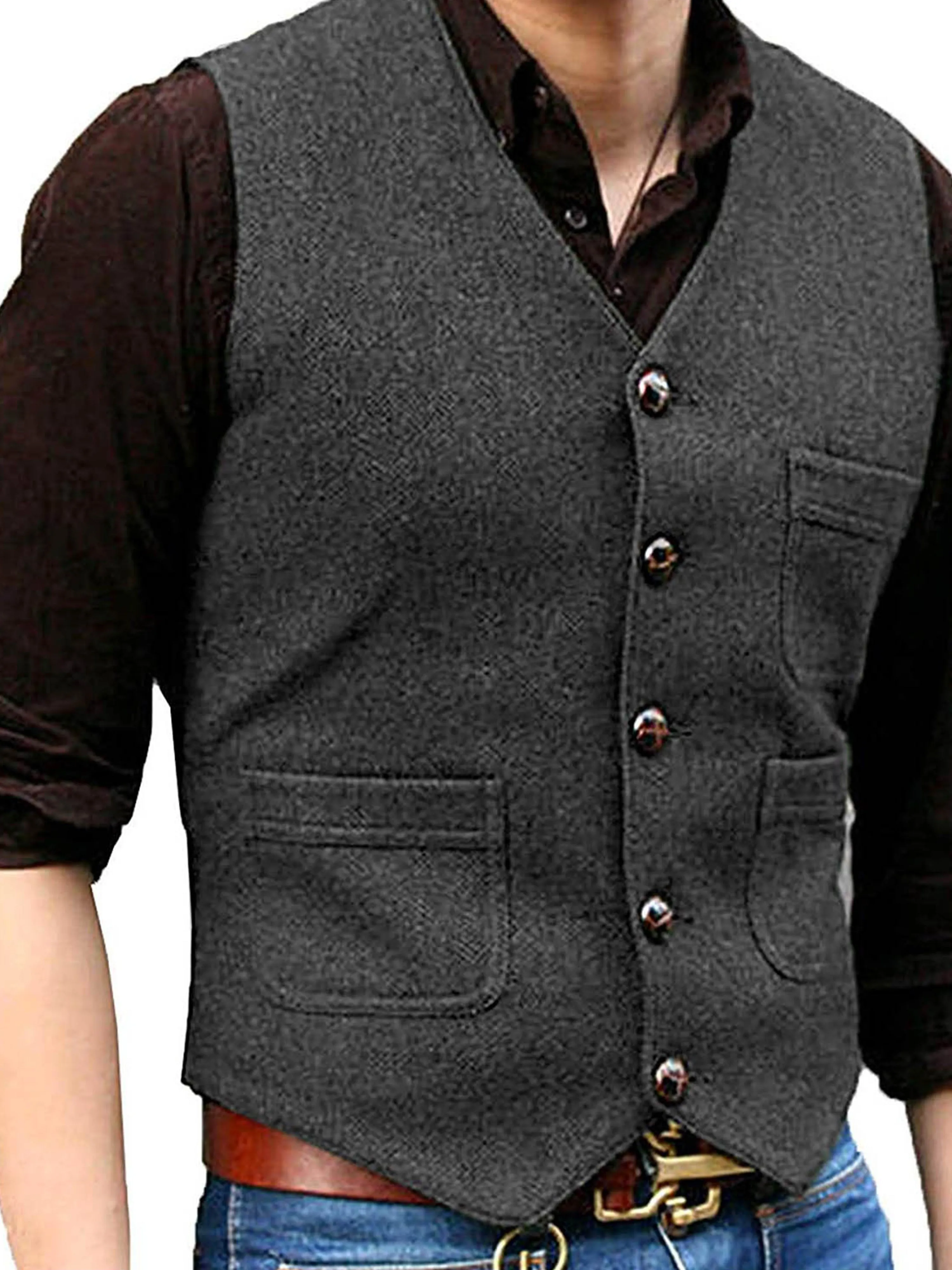 Business Slim Vest Wedding Groom Best Man Vest