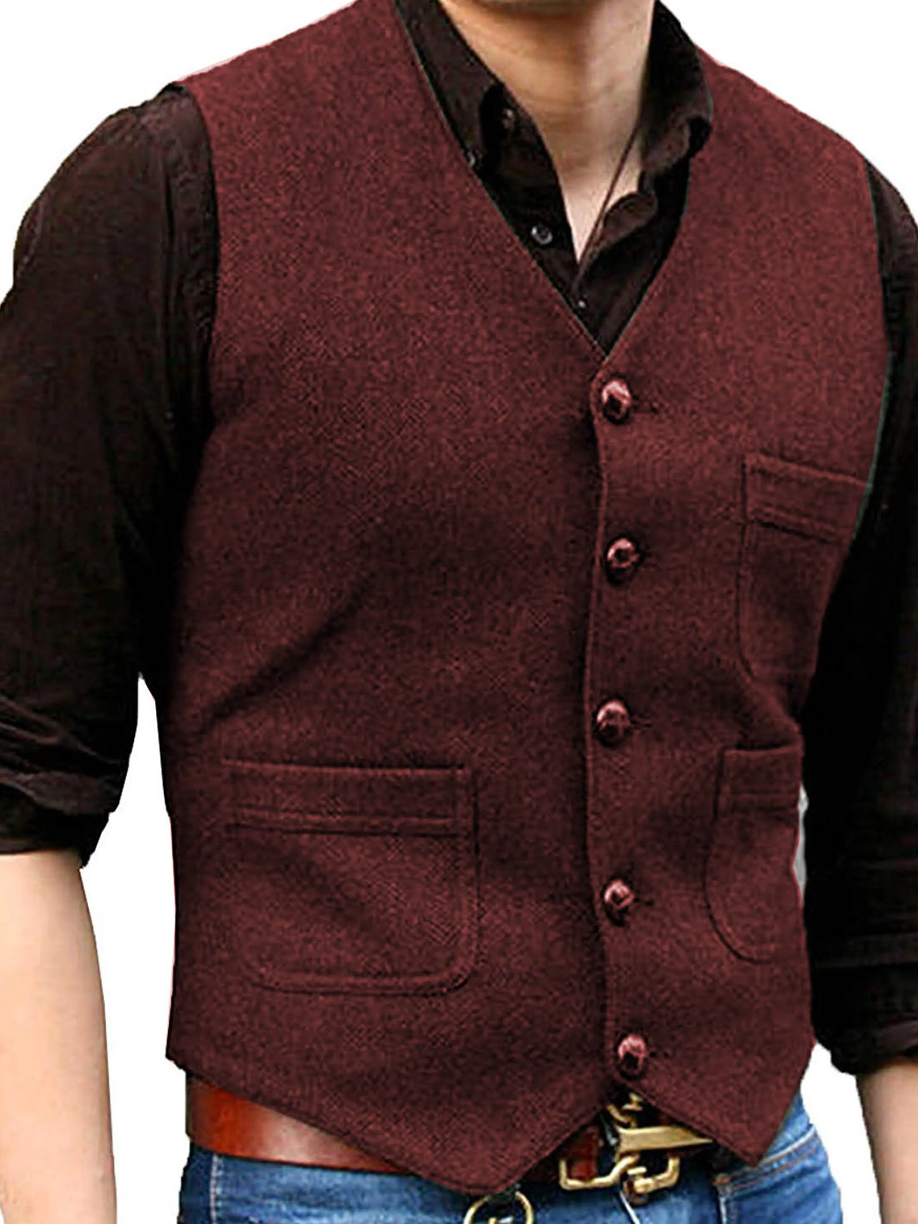 Business Slim Vest Wedding Groom Best Man Vest