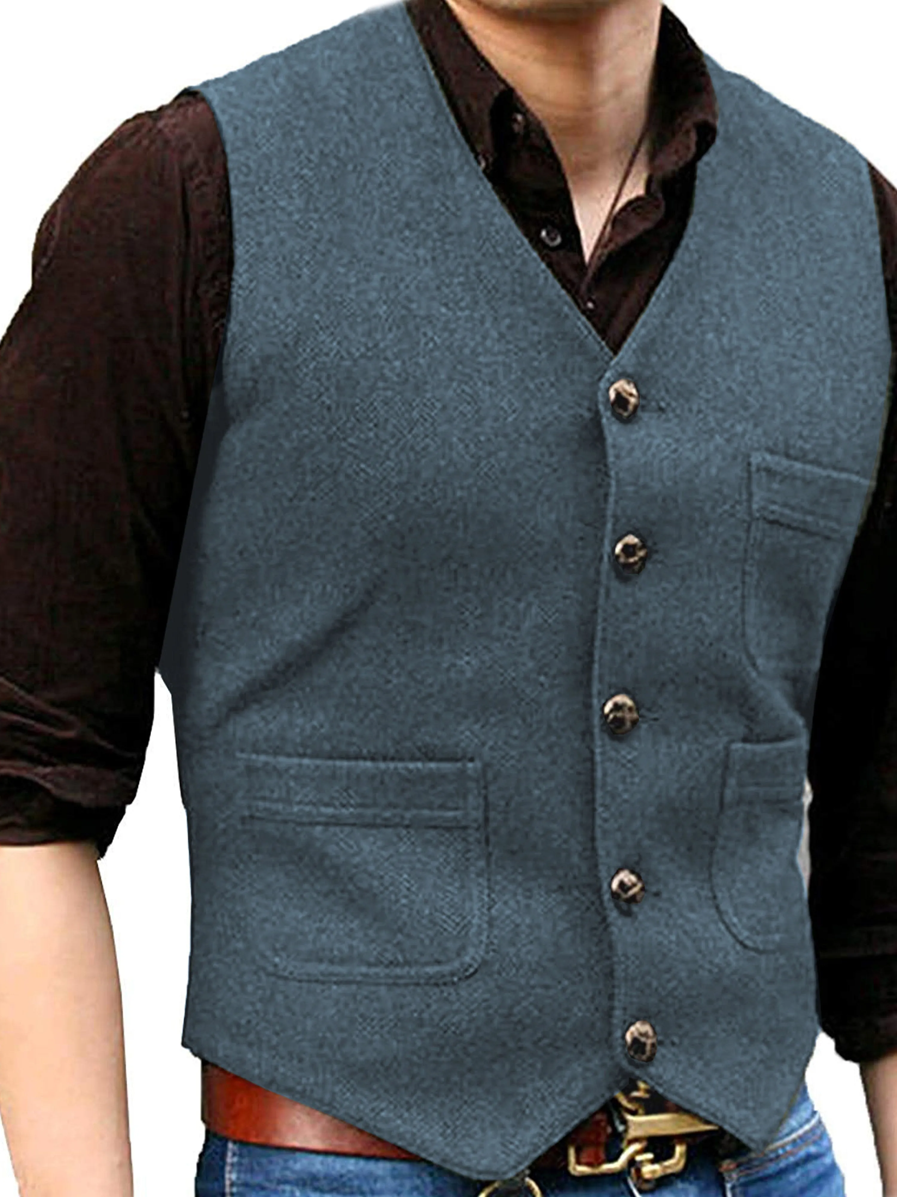 Business Slim Vest Wedding Groom Best Man Vest