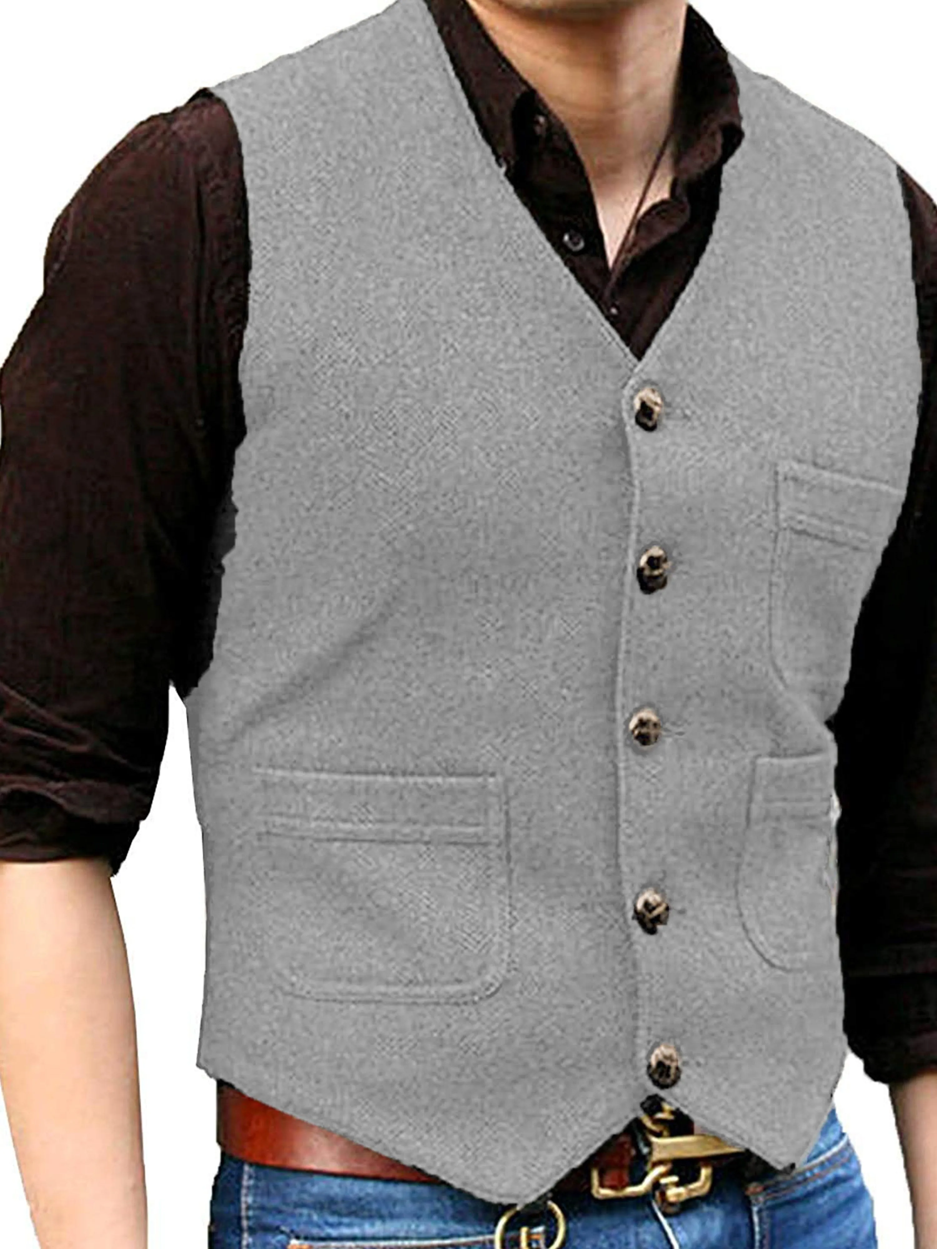 Business Slim Vest Wedding Groom Best Man Vest