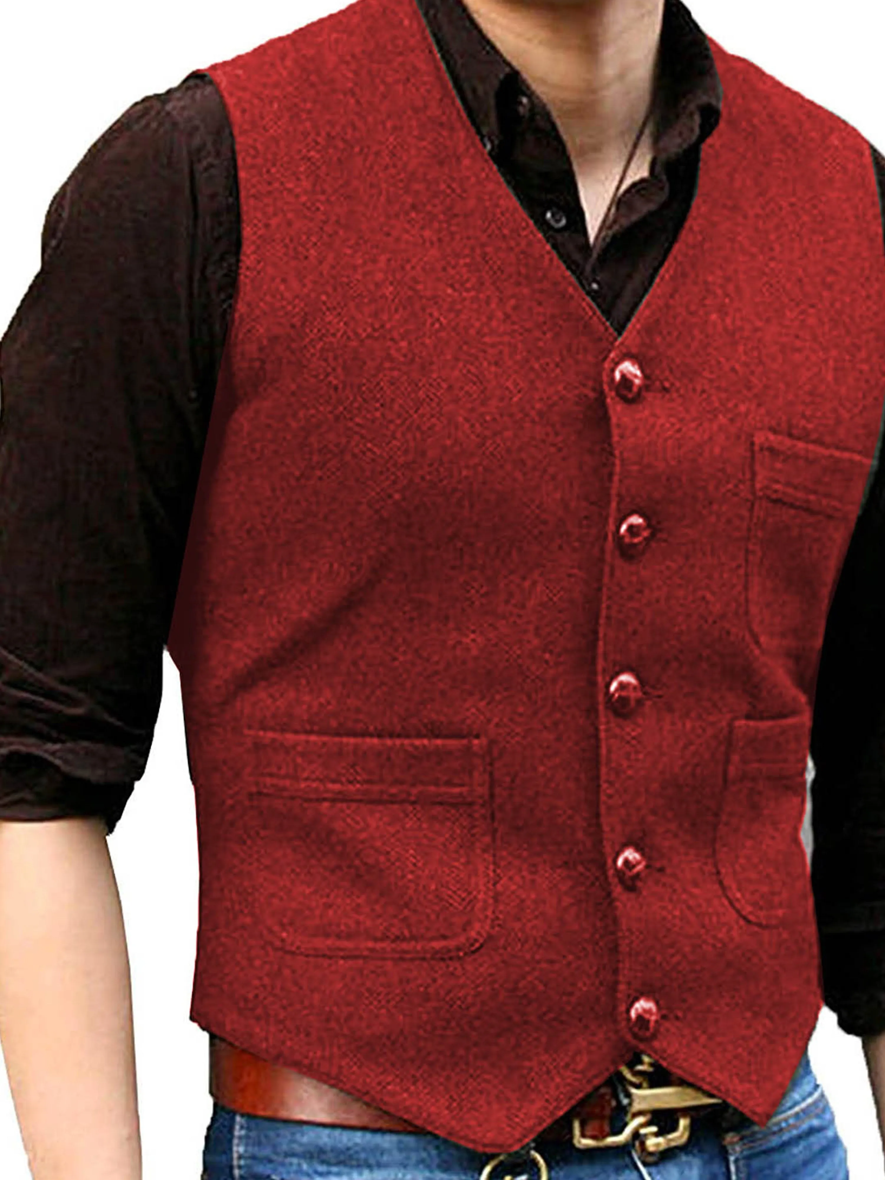 Business Slim Vest Wedding Groom Best Man Vest