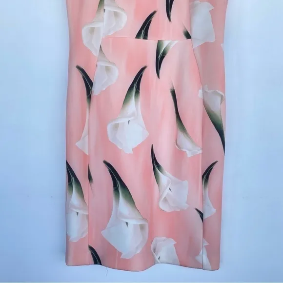 CALVIN KLEIN Calla Lily Print Sleeveless Ponte Knit Dress Womens size 14