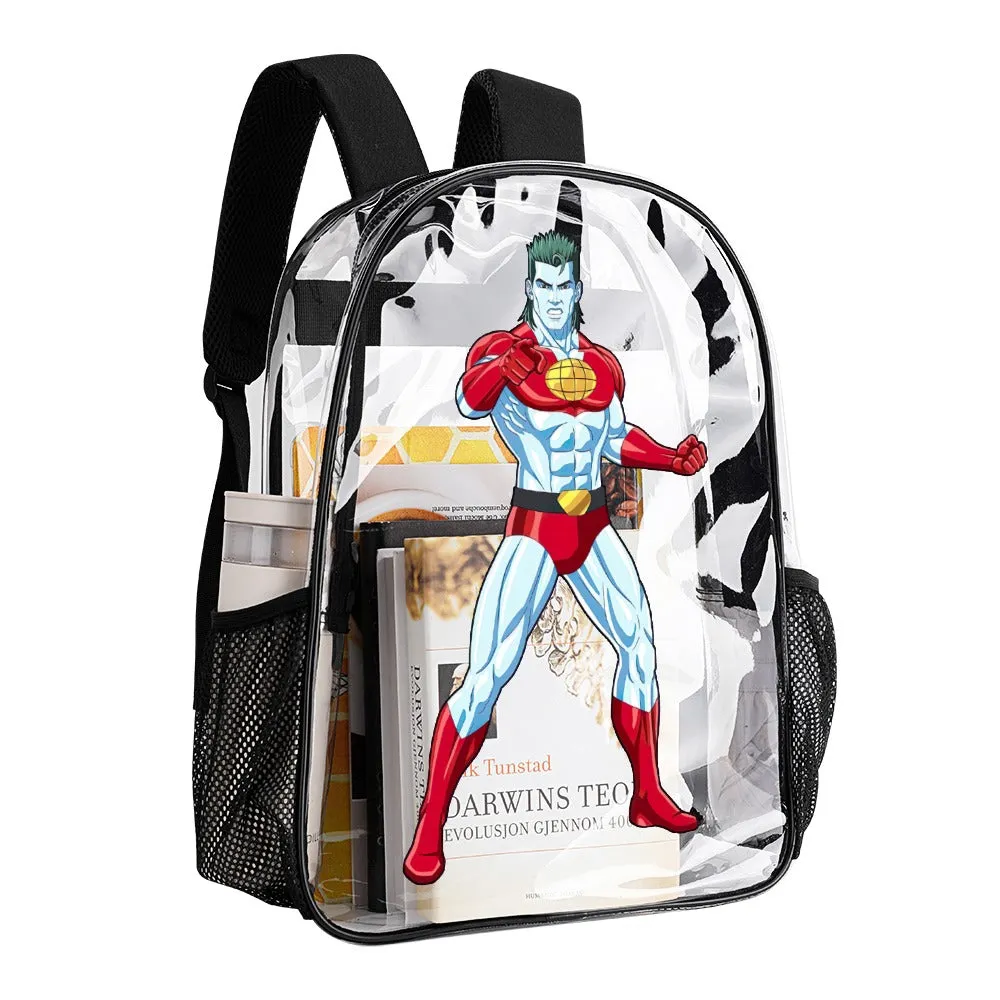 Captain Planet Transparent Backpack 17 Inch