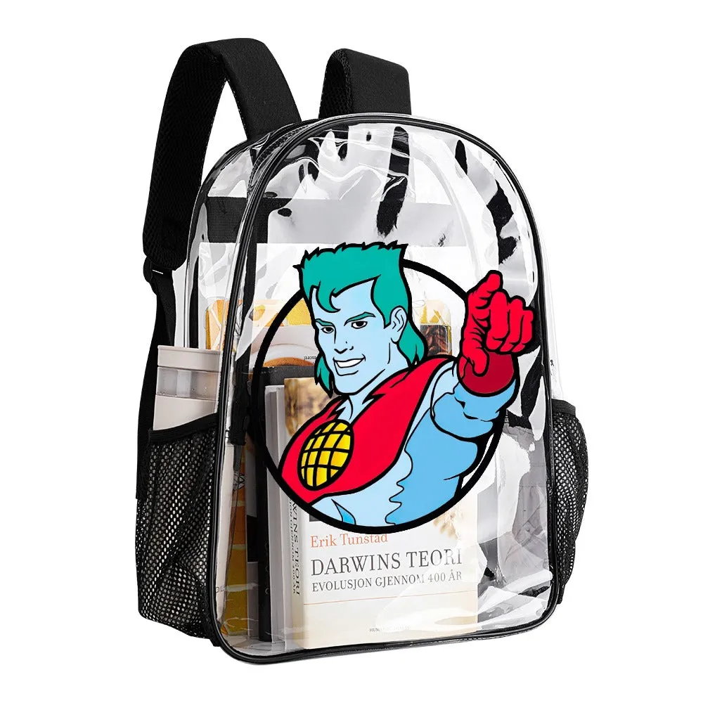 Captain Planet Transparent Backpack 17 Inch