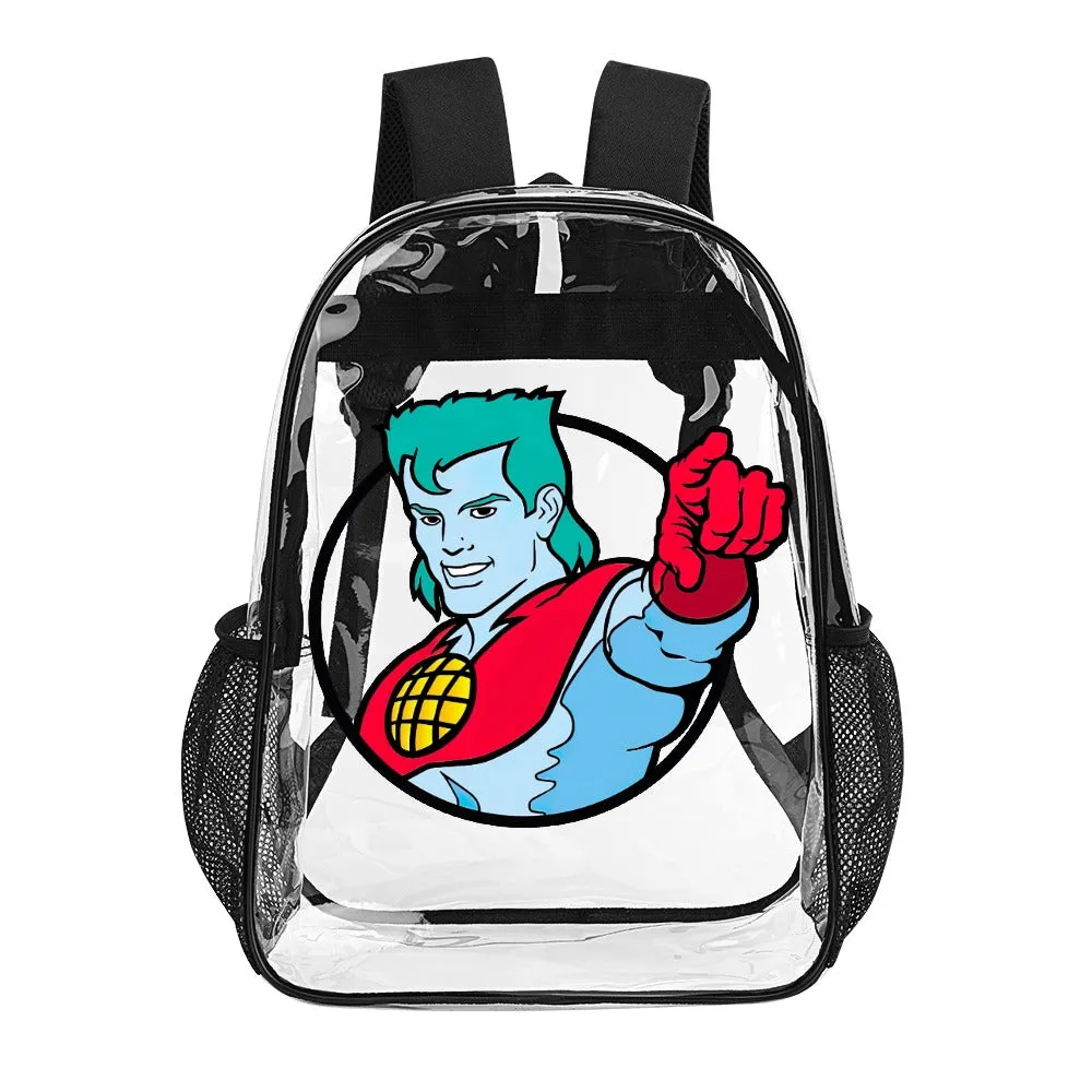 Captain Planet Transparent Backpack 17 Inch