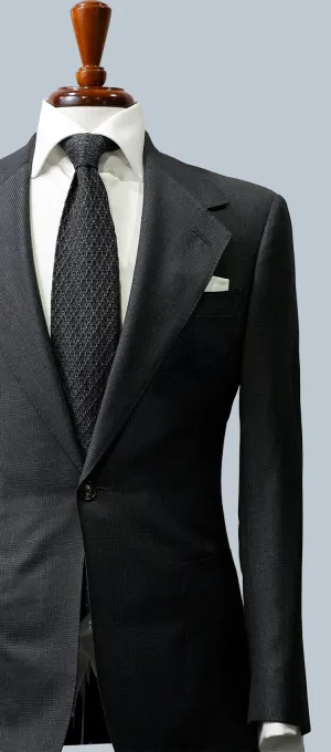 Charcoal Grey Plaid Suit