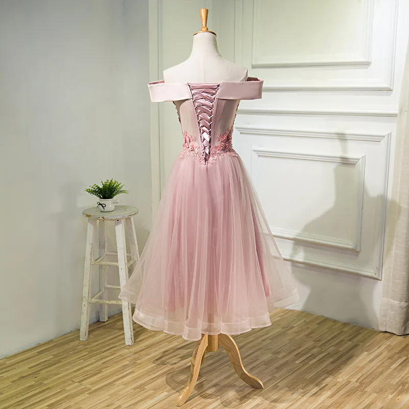 Charming Tulle and Satin Lace-up Formal Dresses, Lovely Formal Dress