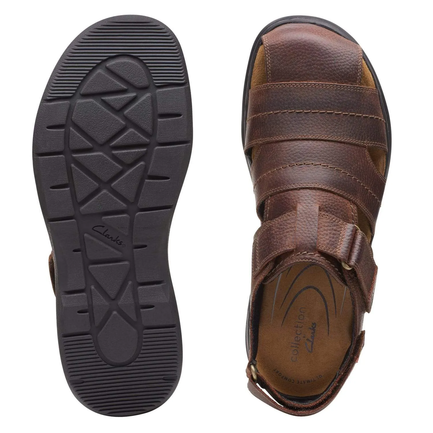 Clarks Hapsford Cove - Sandals - Brown Tumbled - 261580137 - G Width (Standard Fit)