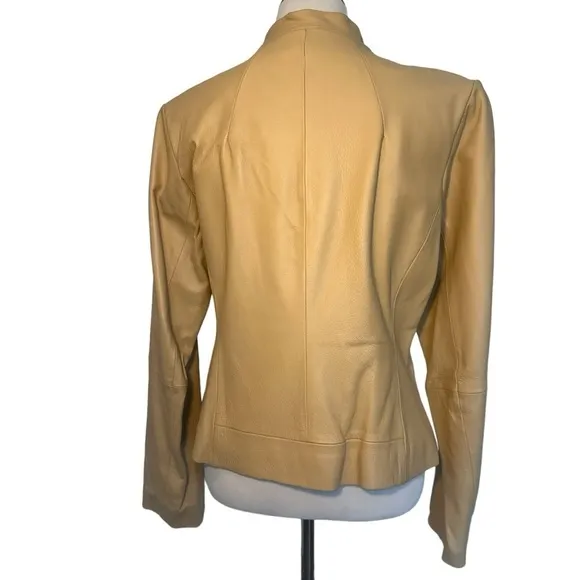 Clio tan leather size 12 jacket