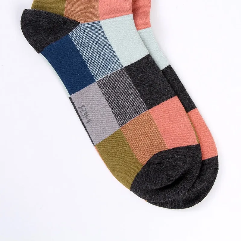 Colorful Square Happy Socks - 5 Pairs
