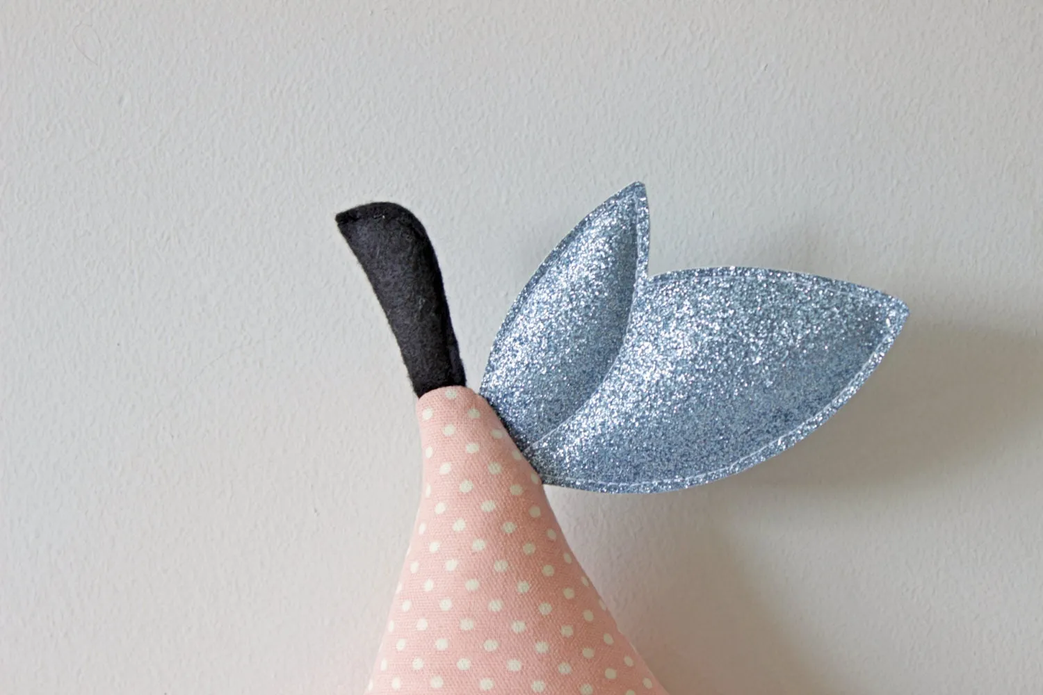Coral Polka Dot Pear Pillow