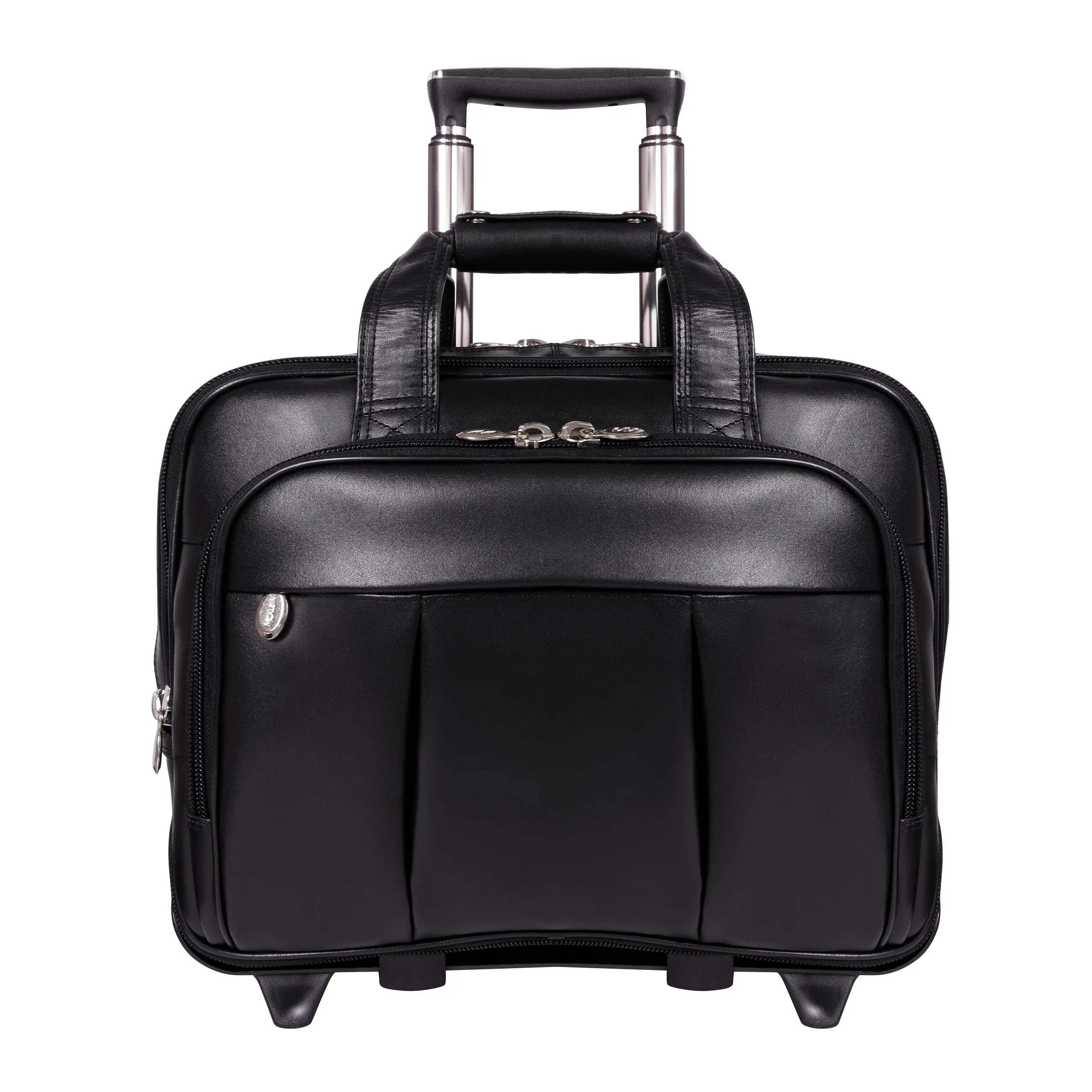 DAMEN | 17” Leather Detachable-Wheeled Laptop Case