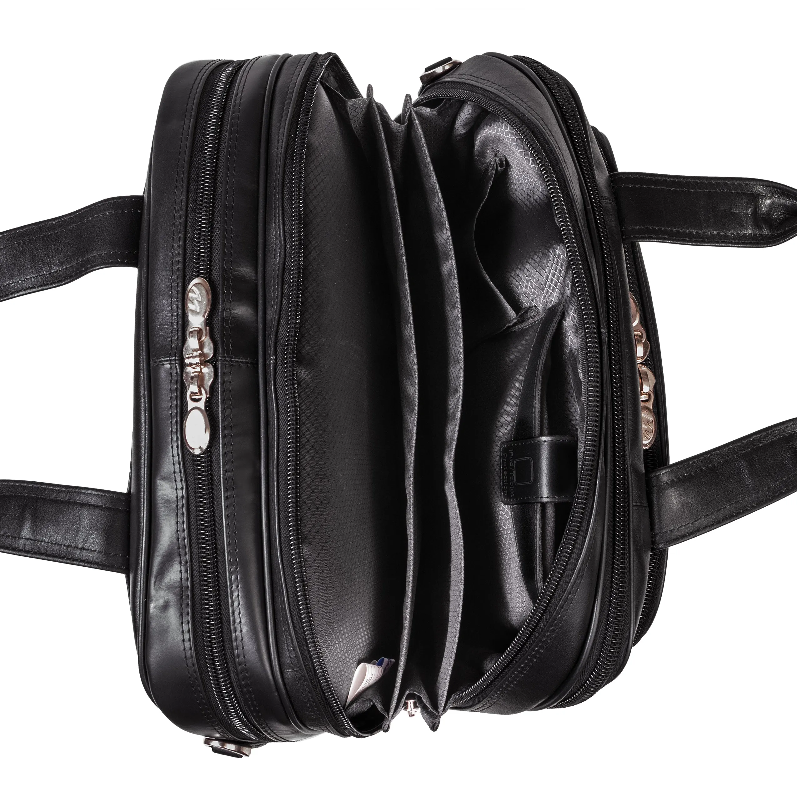 DAMEN | 17” Leather Detachable-Wheeled Laptop Case