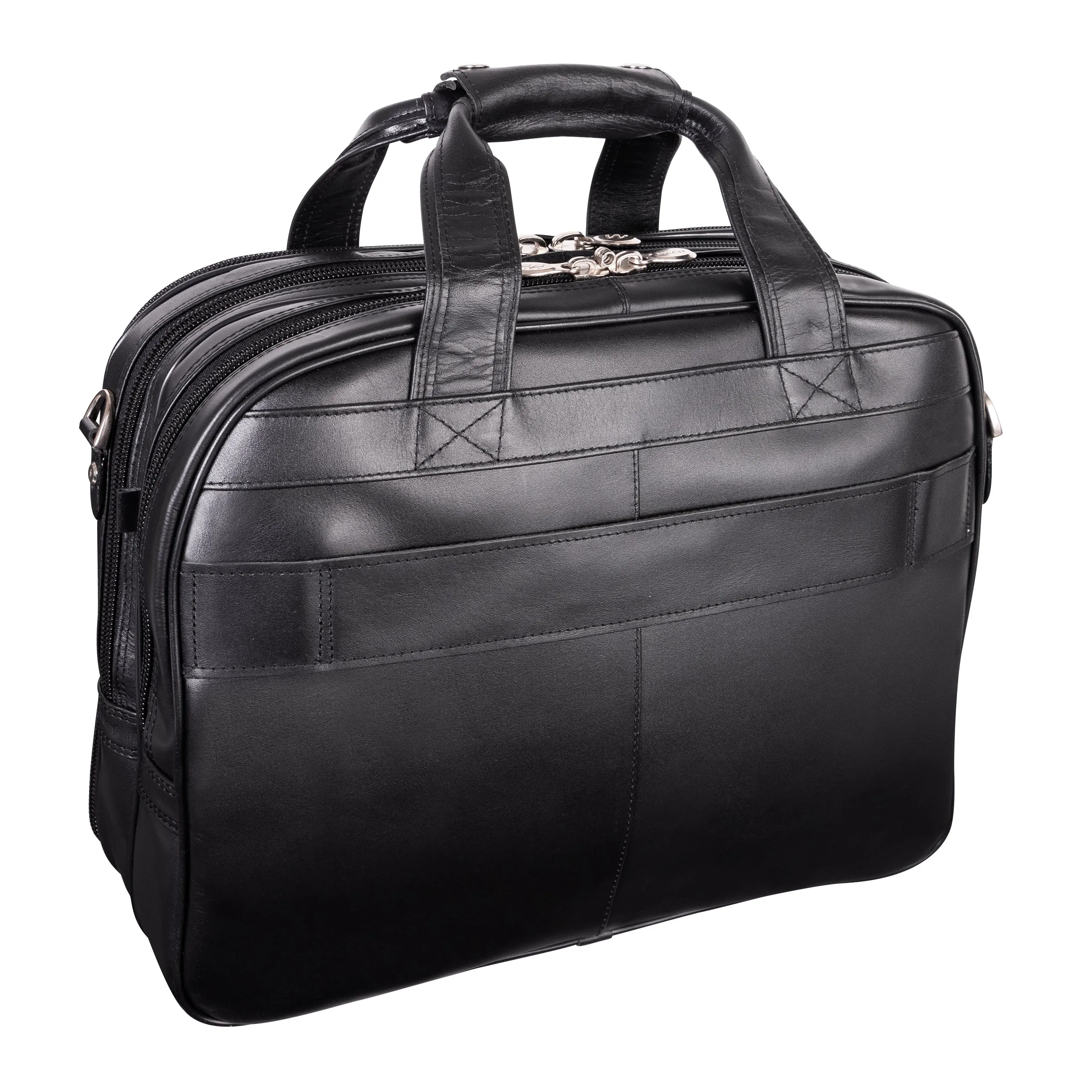 DAMEN | 17” Leather Detachable-Wheeled Laptop Case