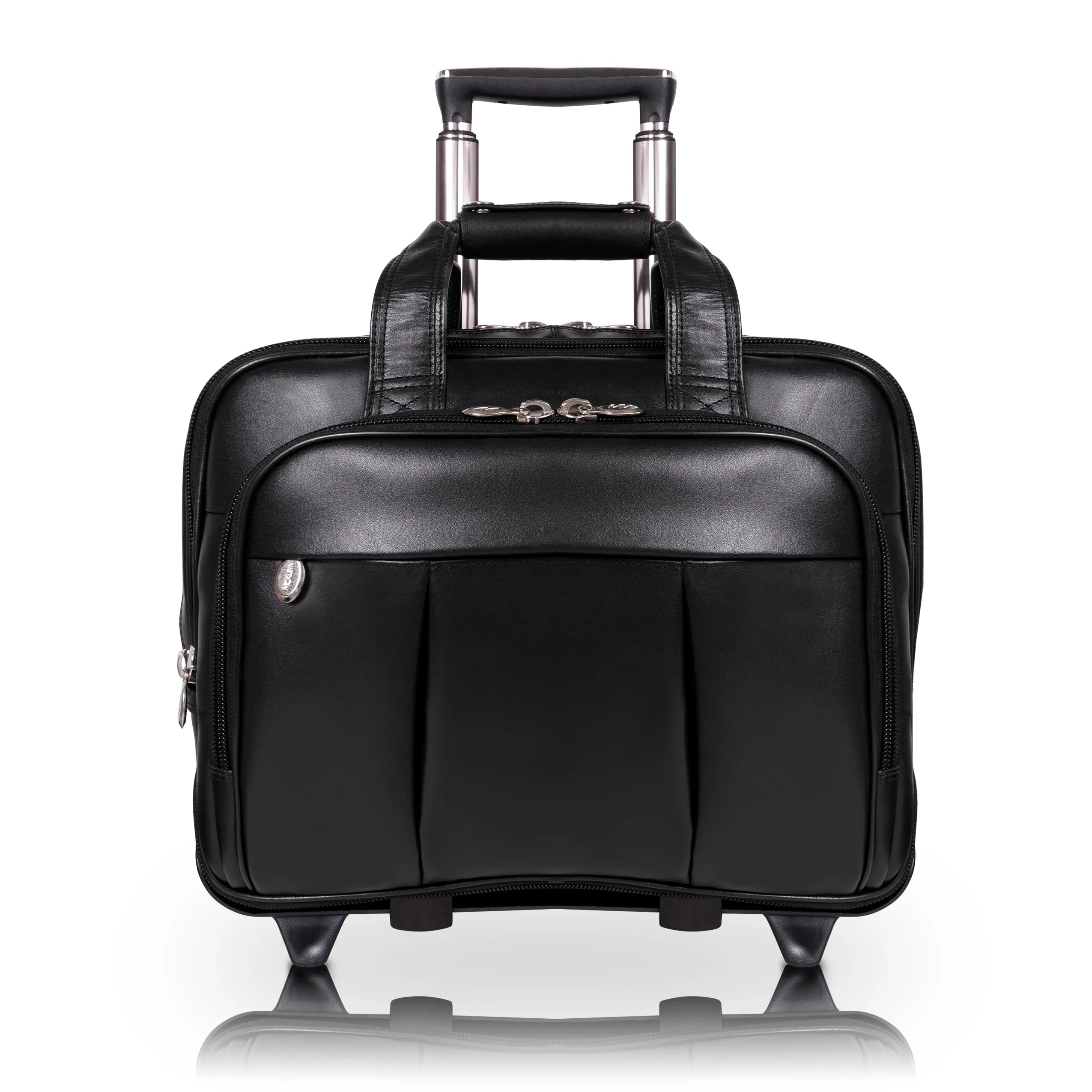 DAMEN | 17” Leather Detachable-Wheeled Laptop Case