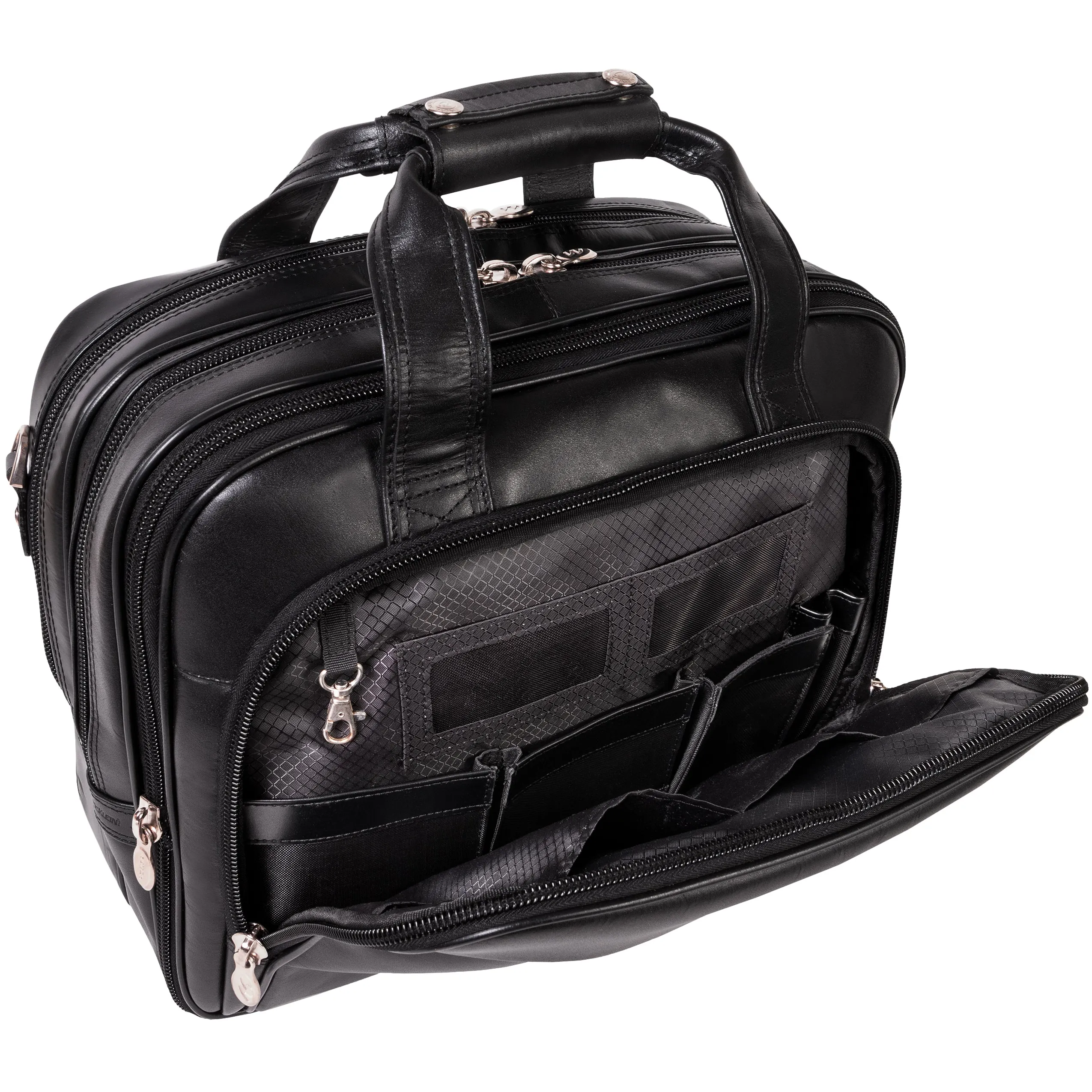 DAMEN | 17” Leather Detachable-Wheeled Laptop Case