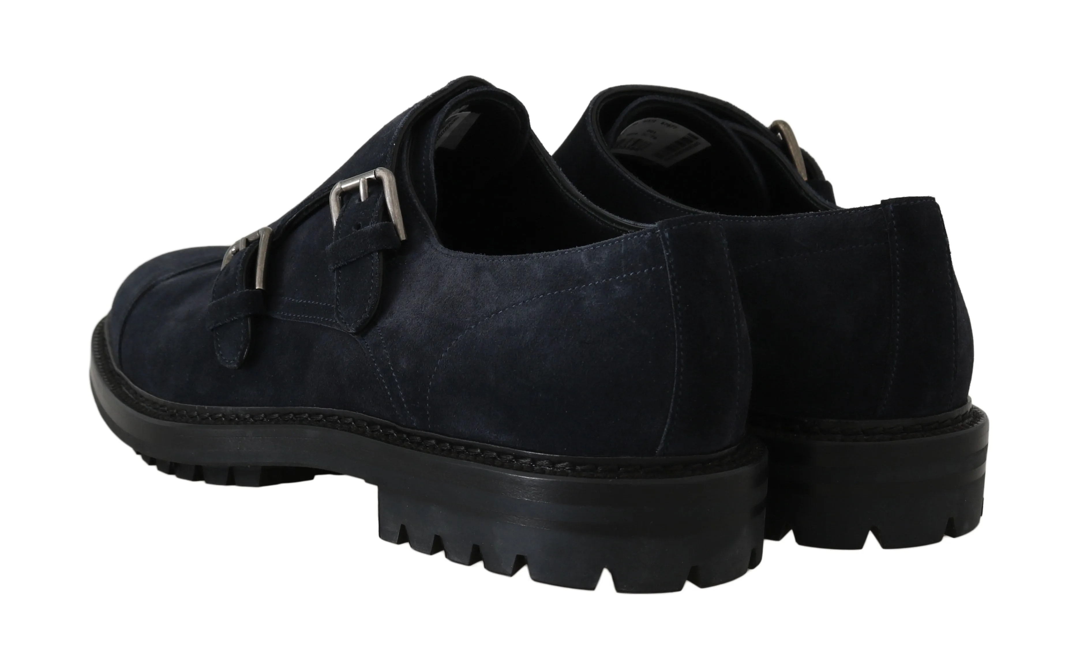 Dark Blue Leather Derby Monkstrap
