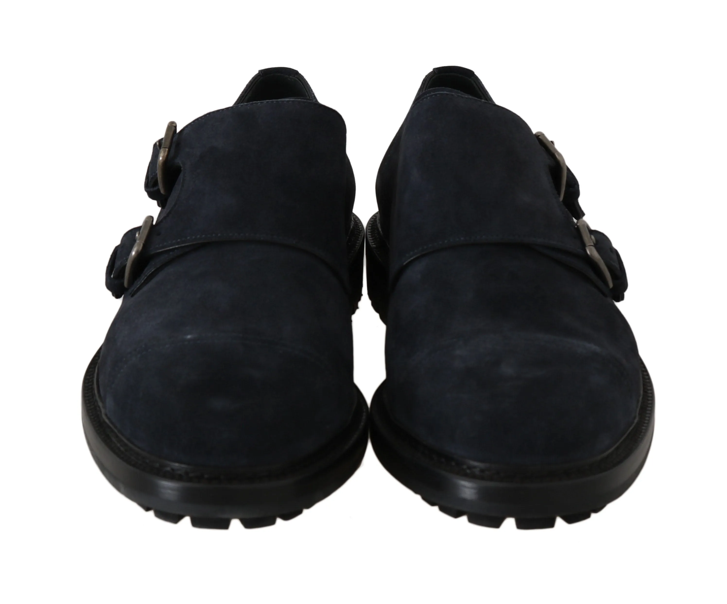 Dark Blue Leather Derby Monkstrap