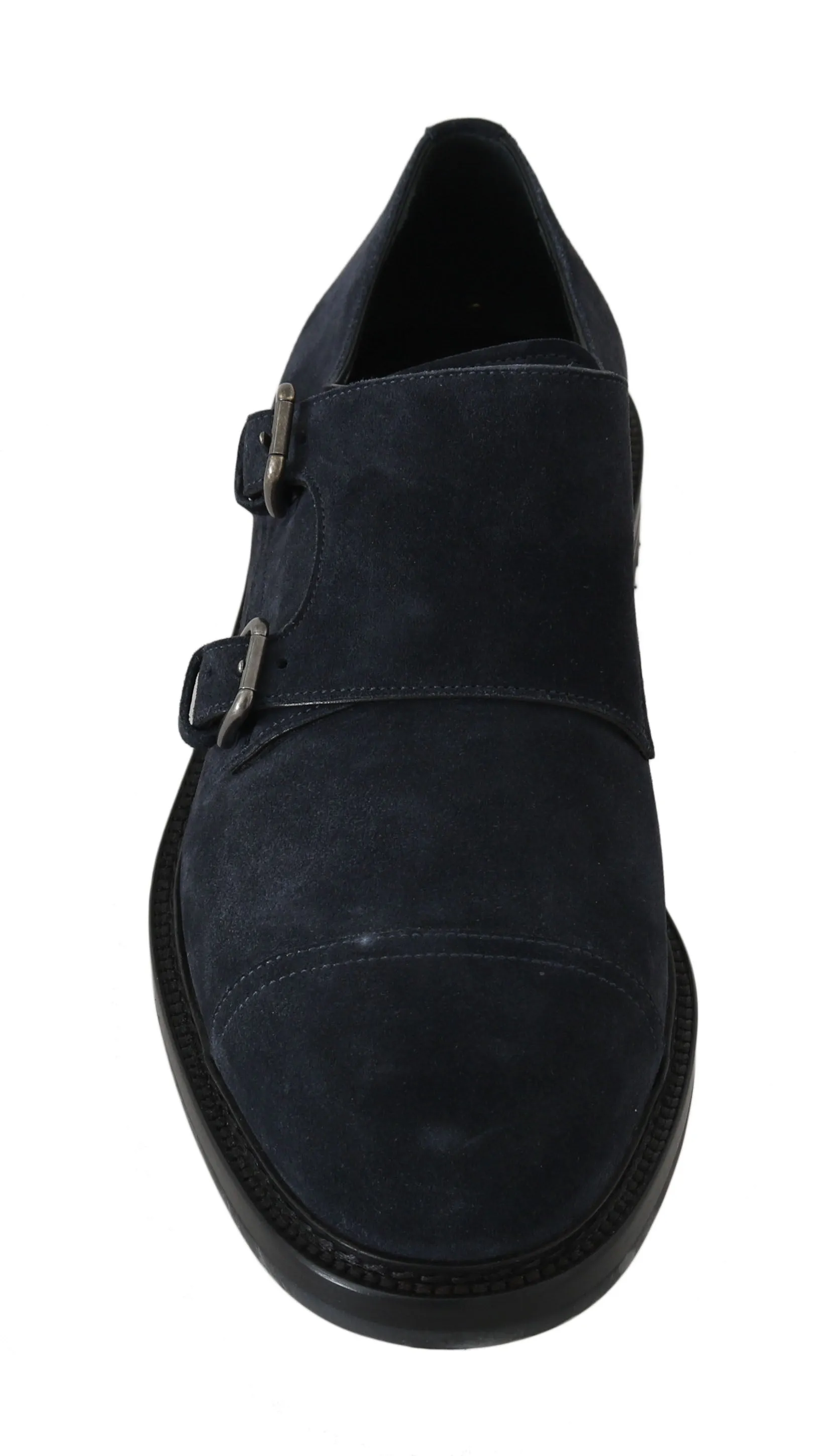 Dark Blue Leather Derby Monkstrap