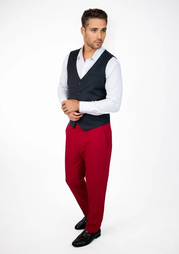 Dark Charcoal Twill Vest