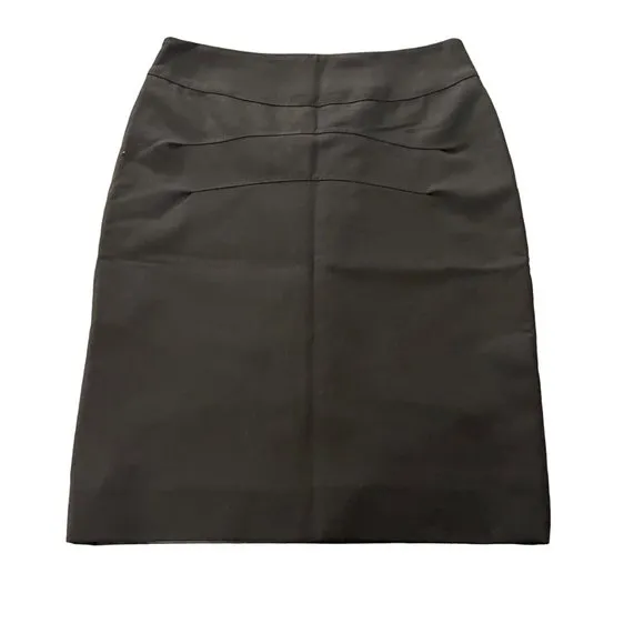Davide Cenci Gunex Womens Knee Length Career Office A-Line Skirt Black Size 4