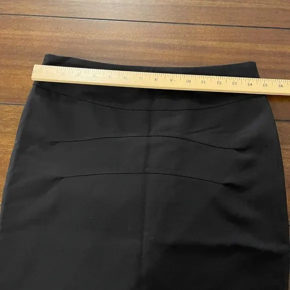 Davide Cenci Gunex Womens Knee Length Career Office A-Line Skirt Black Size 4