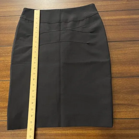 Davide Cenci Gunex Womens Knee Length Career Office A-Line Skirt Black Size 4