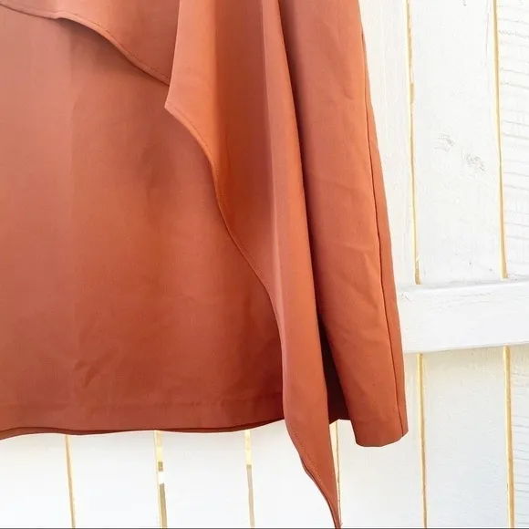 DKNY Ruffled Dressy Midi Skirt Size 8 NEW