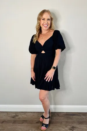 Downtown Puff Sleeve Mini Dress