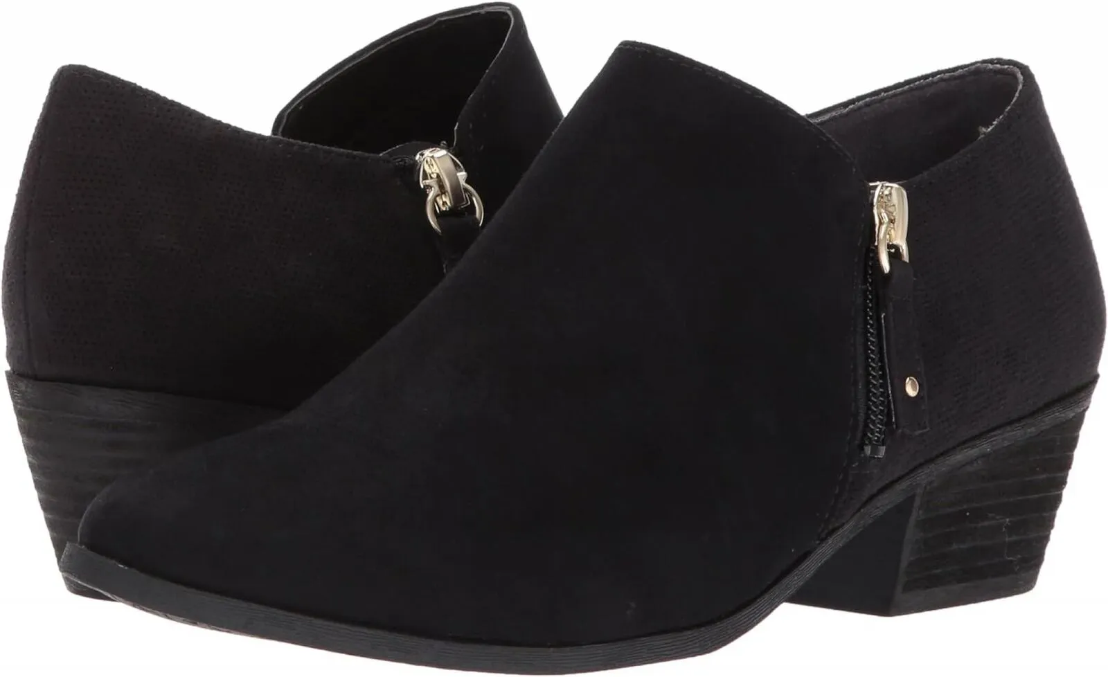 Dr. Scholl's Shoes Womens Brief Ankle Boot F0489F1 Black Microfiber Suede 8M