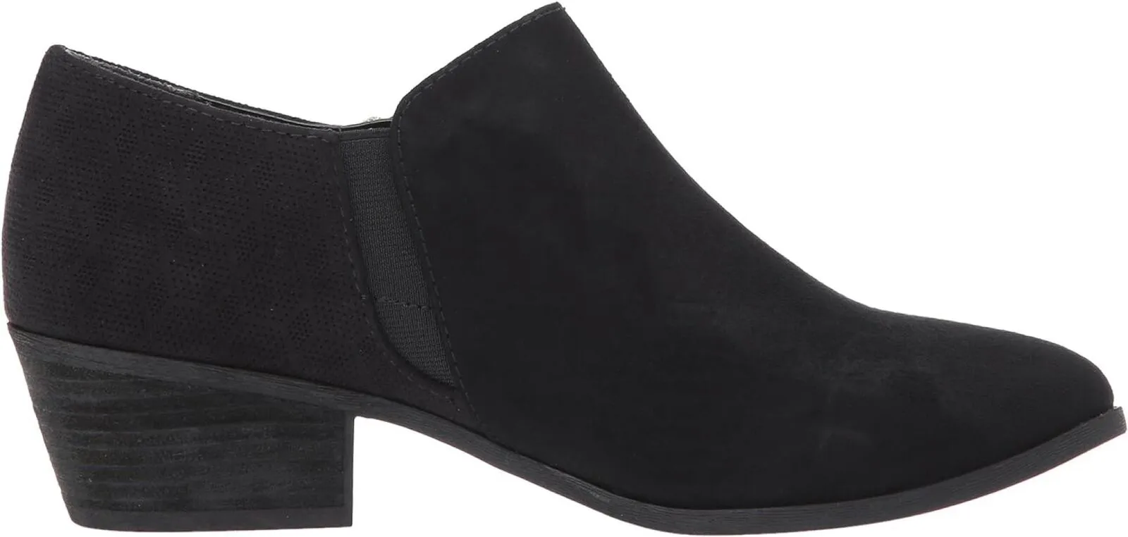 Dr. Scholl's Shoes Womens Brief Ankle Boot F0489F1 Black Microfiber Suede 8M