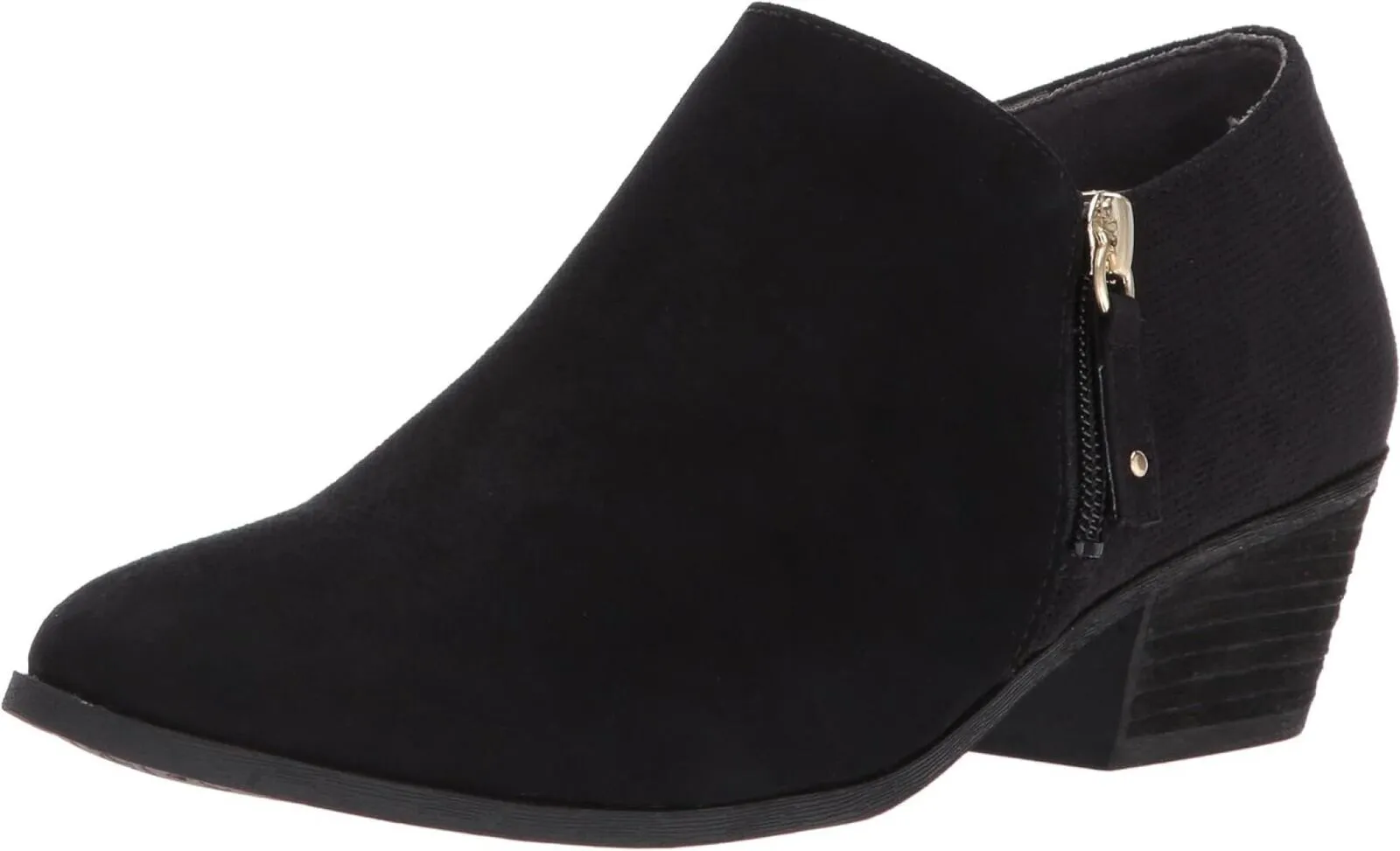 Dr. Scholl's Shoes Womens Brief Ankle Boot F0489F1 Black Microfiber Suede 8M
