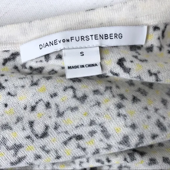 DVF DIANE VON FURSTENBERG floral silk blend cardigan sweater small