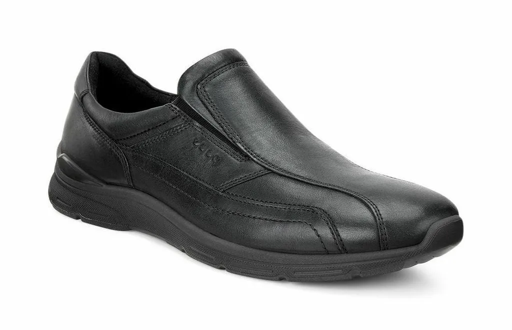 ECCO Men's 511524 Irving Black Leather Comfort Slip On Walking Shoe