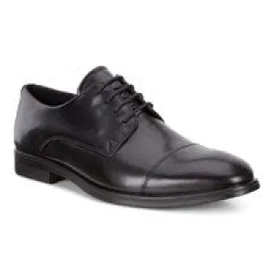 Ecco Men's 621704 Melbourne Black Leather Cap Toe Oxford Dress Shoe