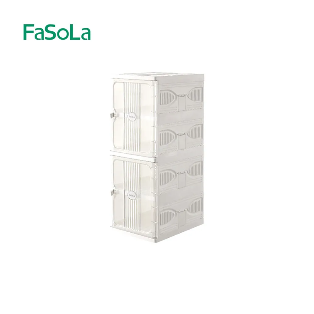 FaSoLa Foldable Shoe Box - White, 4 Layers