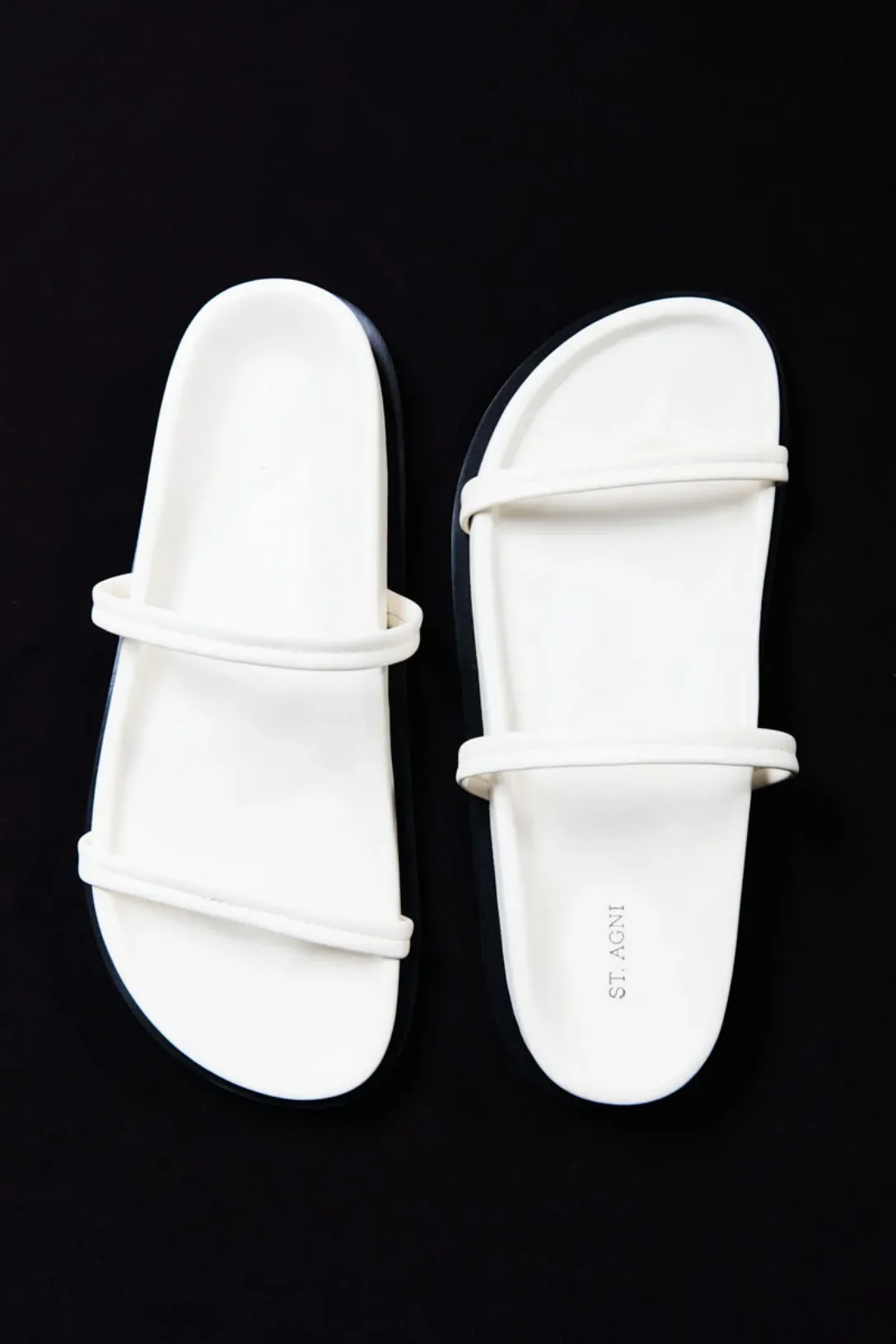 Fine Double Strap Slide | Off White