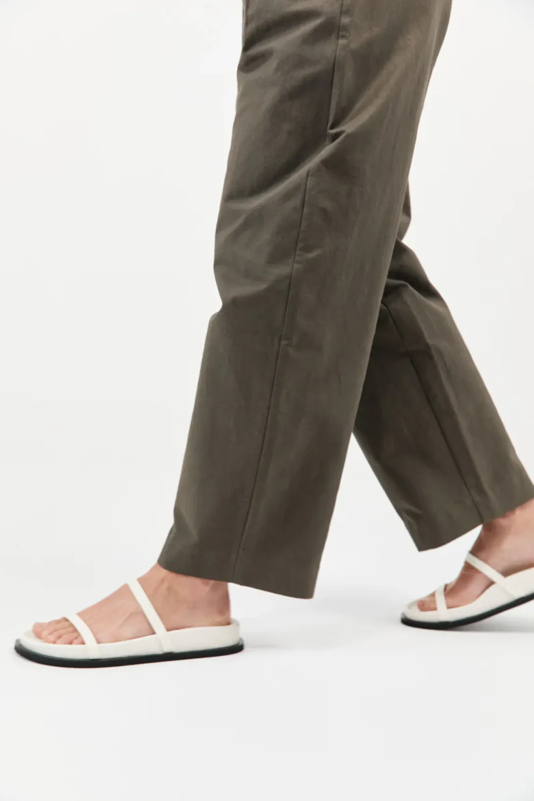 Fine Double Strap Slide | Off White