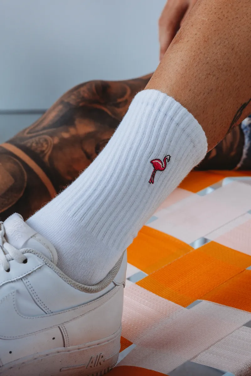Flamingo Budgy Crew Socks