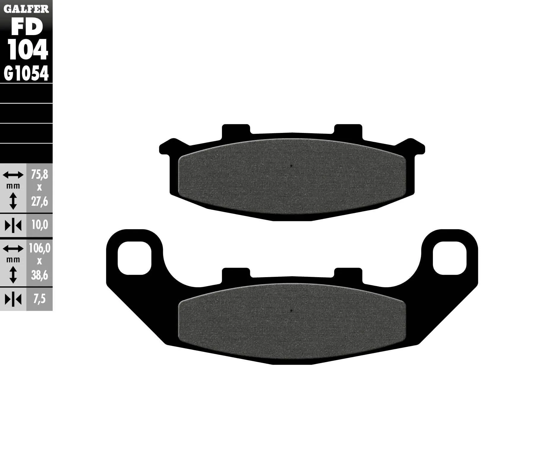 GALFER FD104G1054 Semi-Metallic Brake Pads