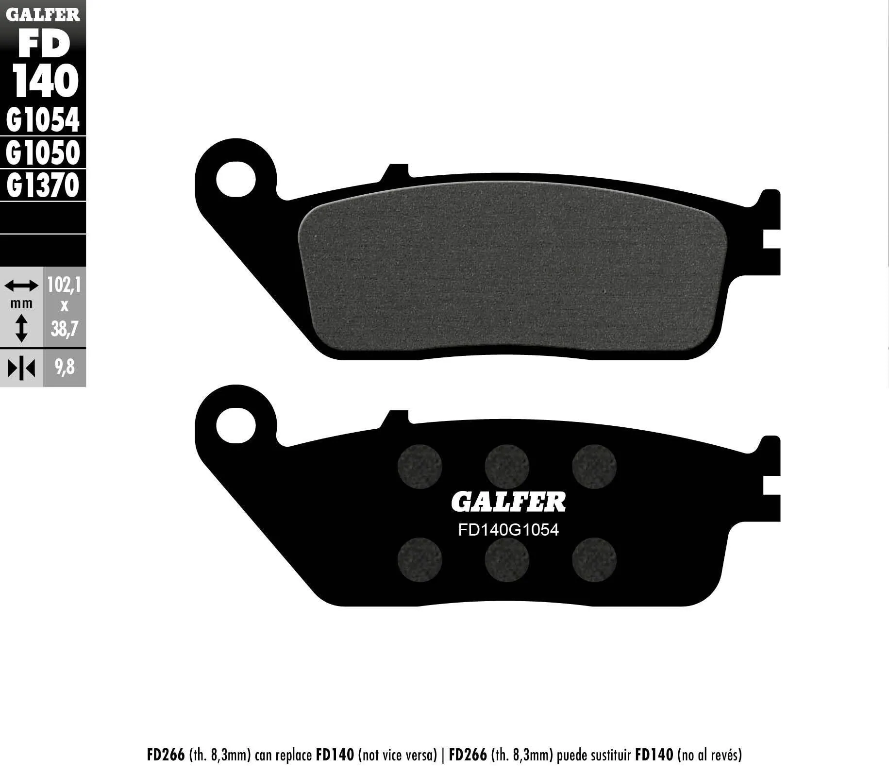 GALFER FD140G1054 Semi-Metallic Brake Pads