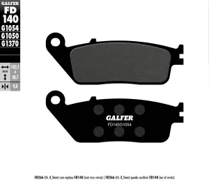 GALFER FD140G1054 Semi-Metallic Brake Pads