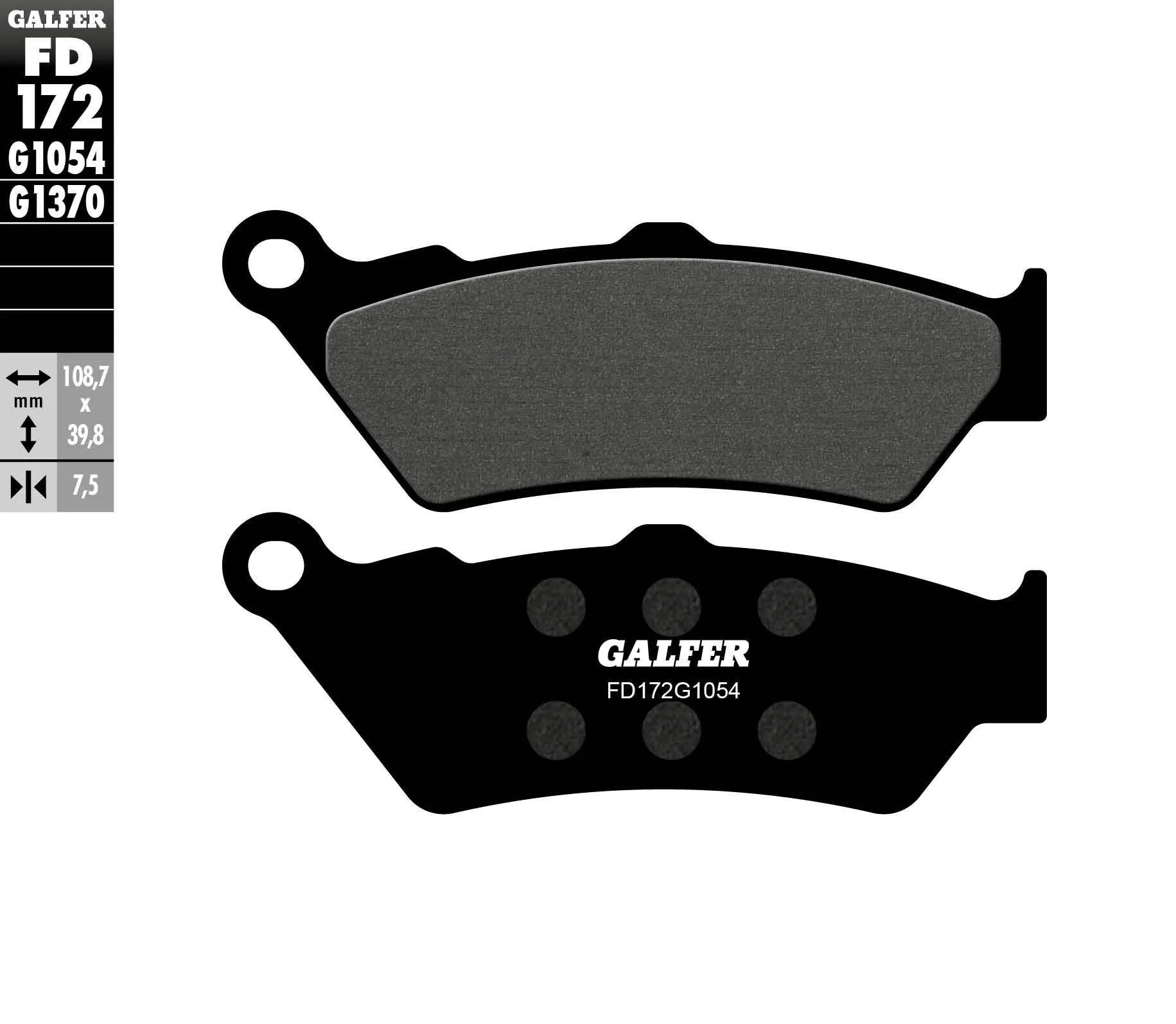 GALFER FD172G1054 Semi-Metallic Brake Pads