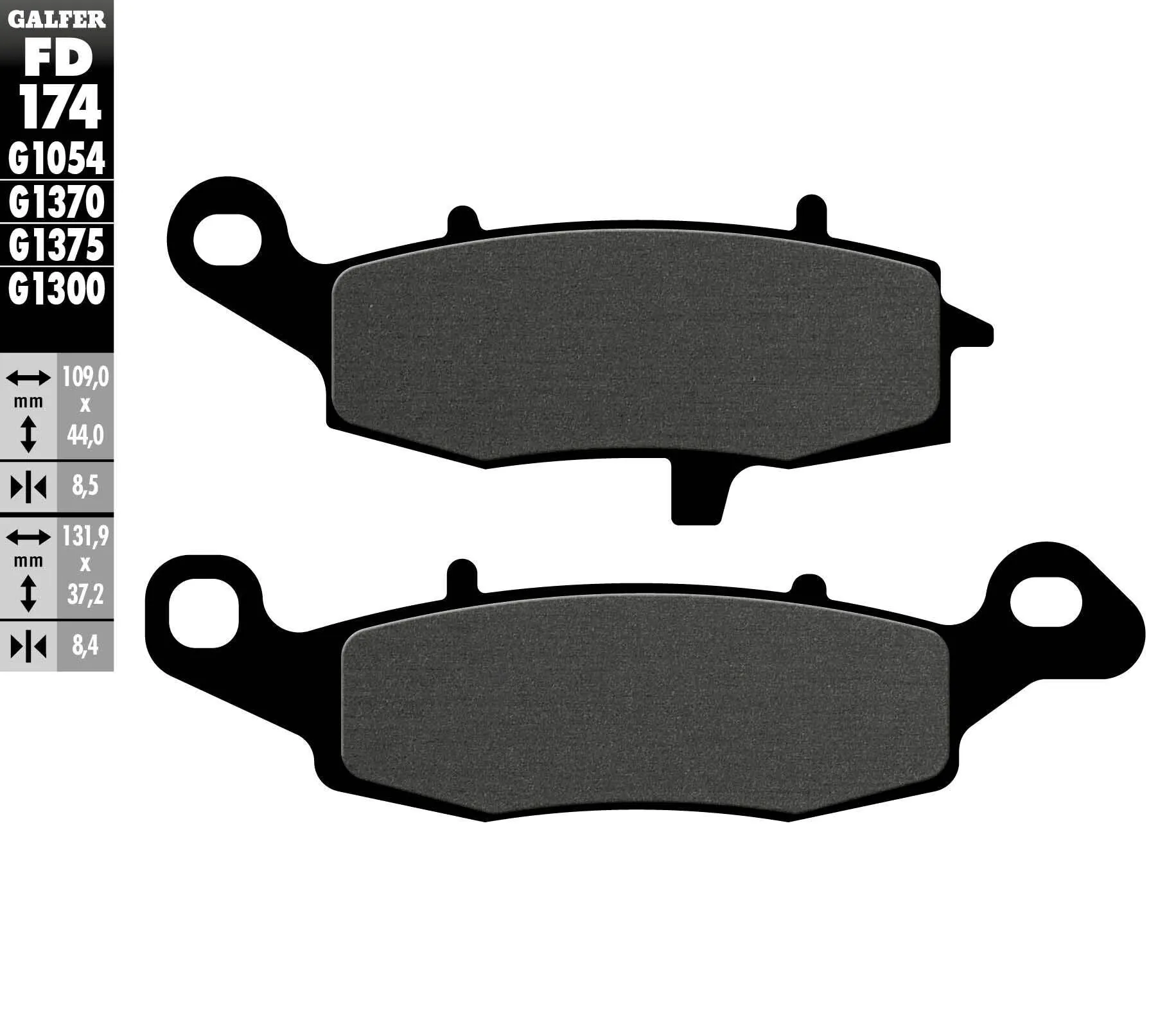GALFER FD174G1054 Semi-Metallic Brake Pads