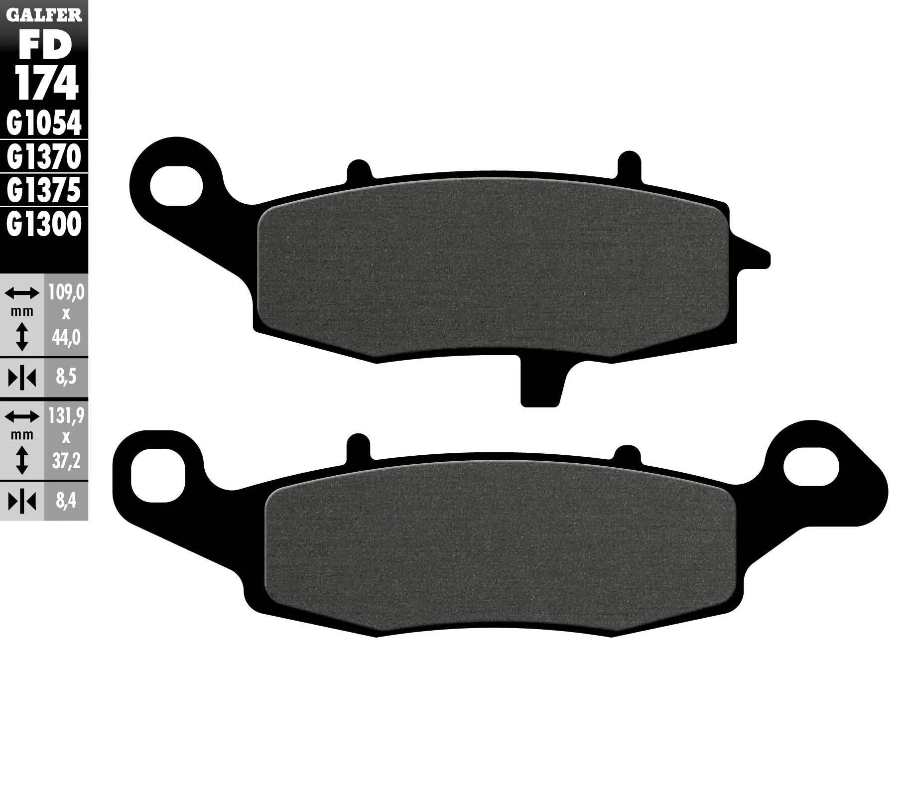 GALFER FD174G1054 Semi-Metallic Brake Pads