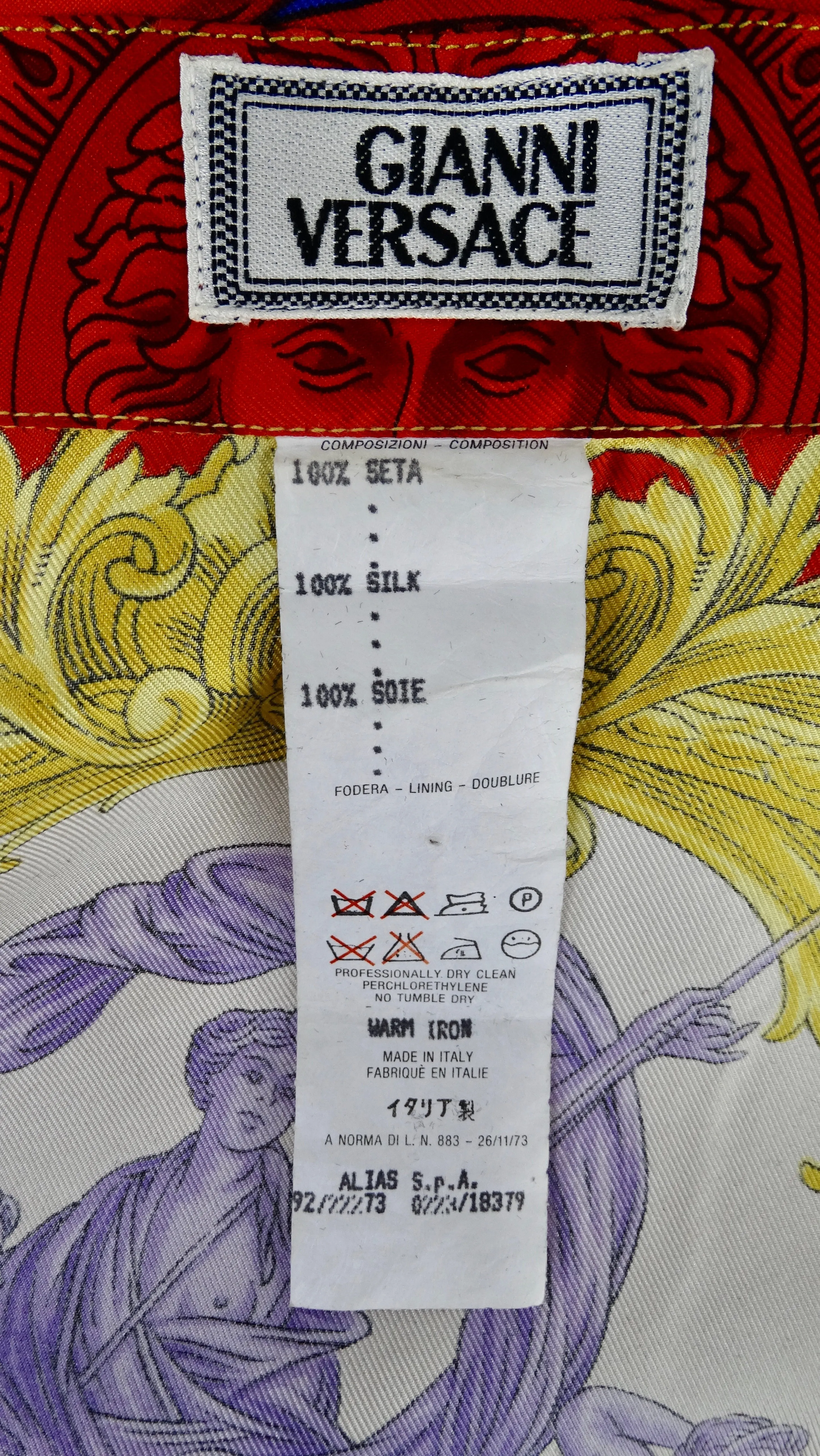 Gianni Versace Greek Goddess Print Shirt