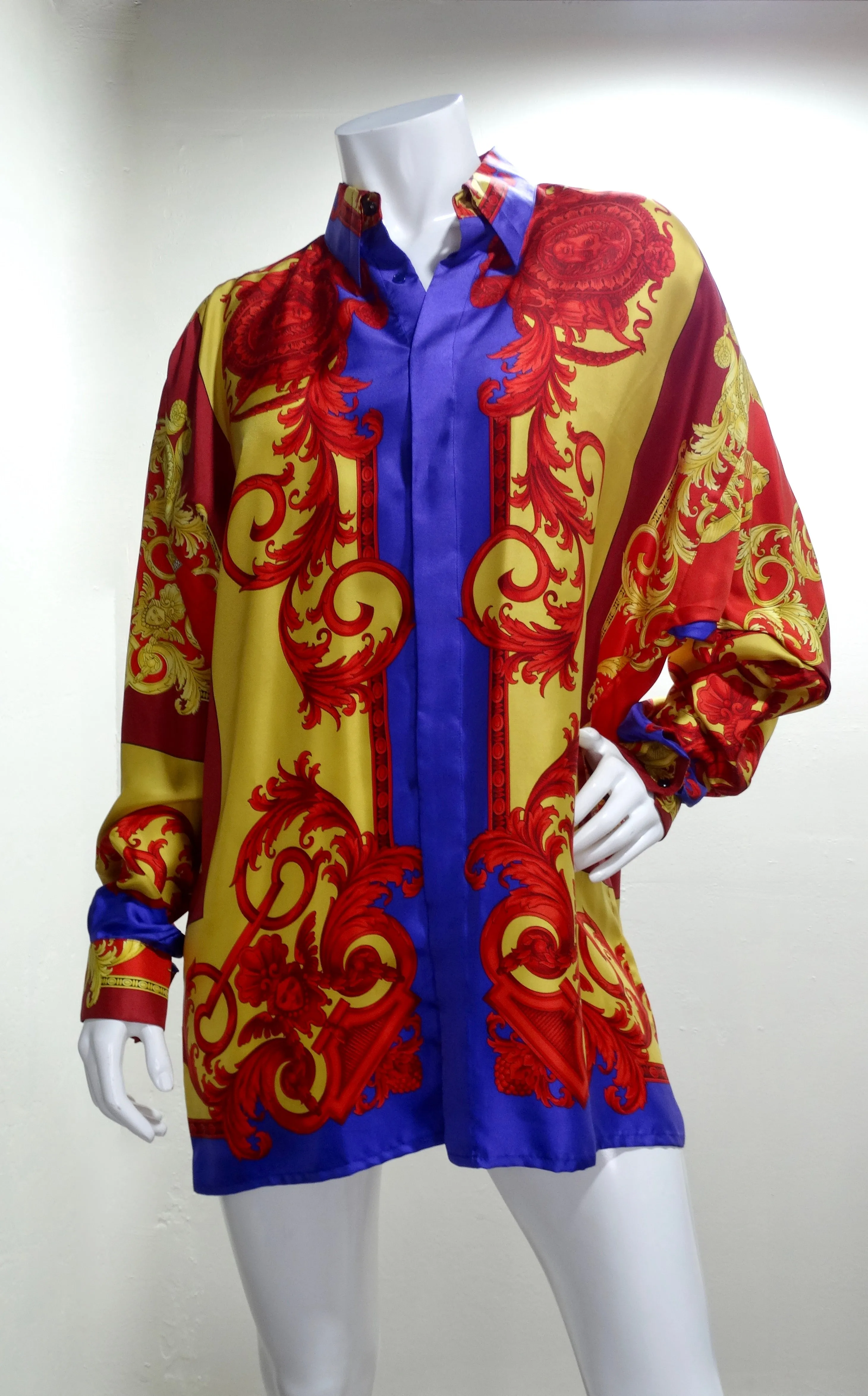 Gianni Versace Greek Goddess Print Shirt