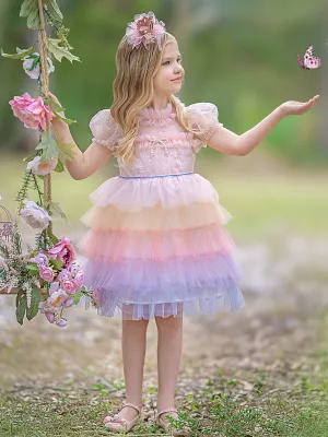 Girls Princess Tutu Ruffle Dress
