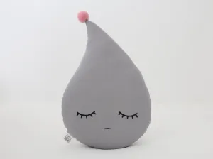 Gray Raindrop Pillow