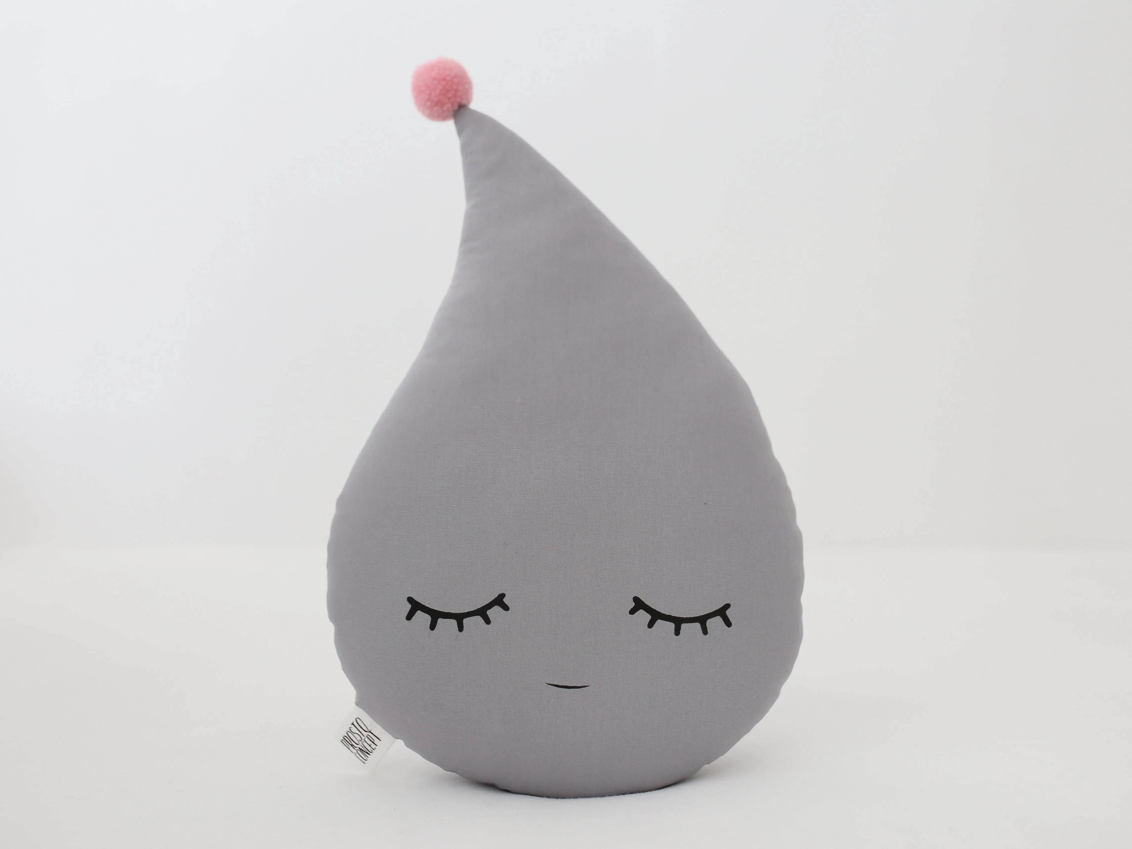 Gray Raindrop Pillow